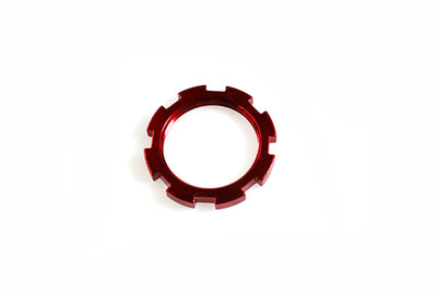 BC Racing Spring Seat Lower Locking Nut (Red 50mm) - V1 Design