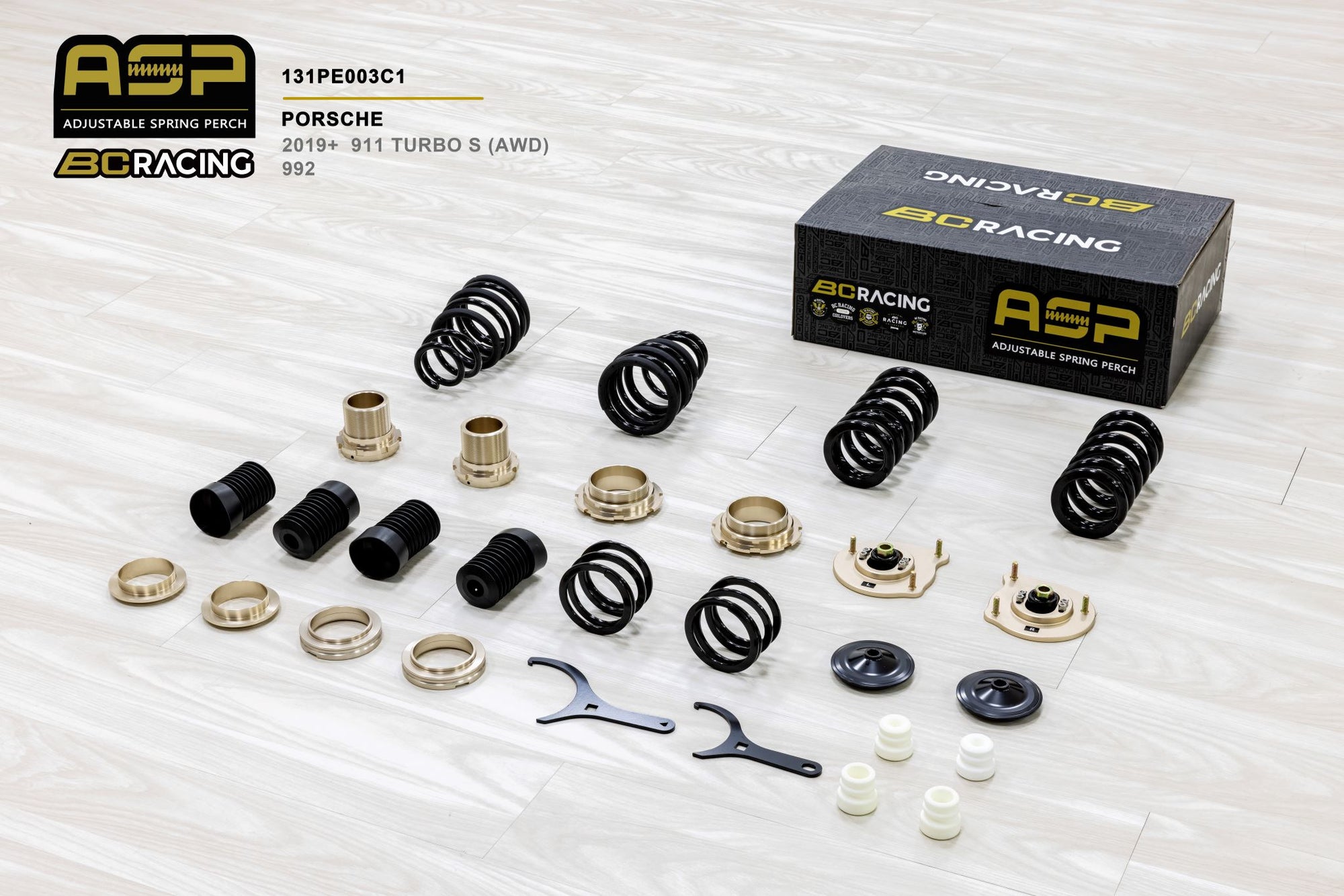Drag Racing Spring Perches BC Racing ASP Adjustable Spring Perch fits Porsche 911 TURBO S AWD 992