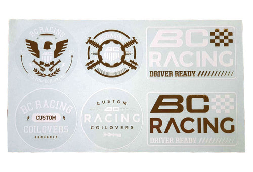 BC Racing 6 Piece Set Decal / Sticker Pack