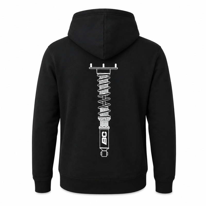 BC Racing Torquay 1525 Black Kangaroo Pocket Hoodie - Sizes S / M / L / XL / 2XL / 3XL