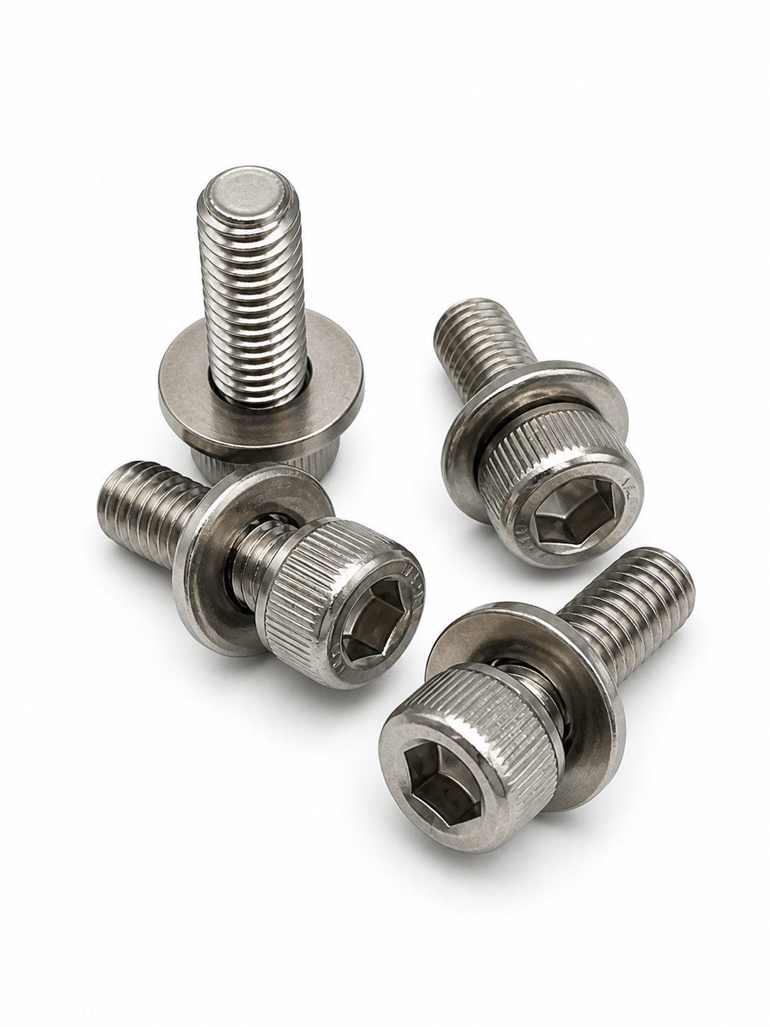 BC Racing Pillow Ball Camber Adjustable Top Mount Bolt & Washer Set - 4 Pieces