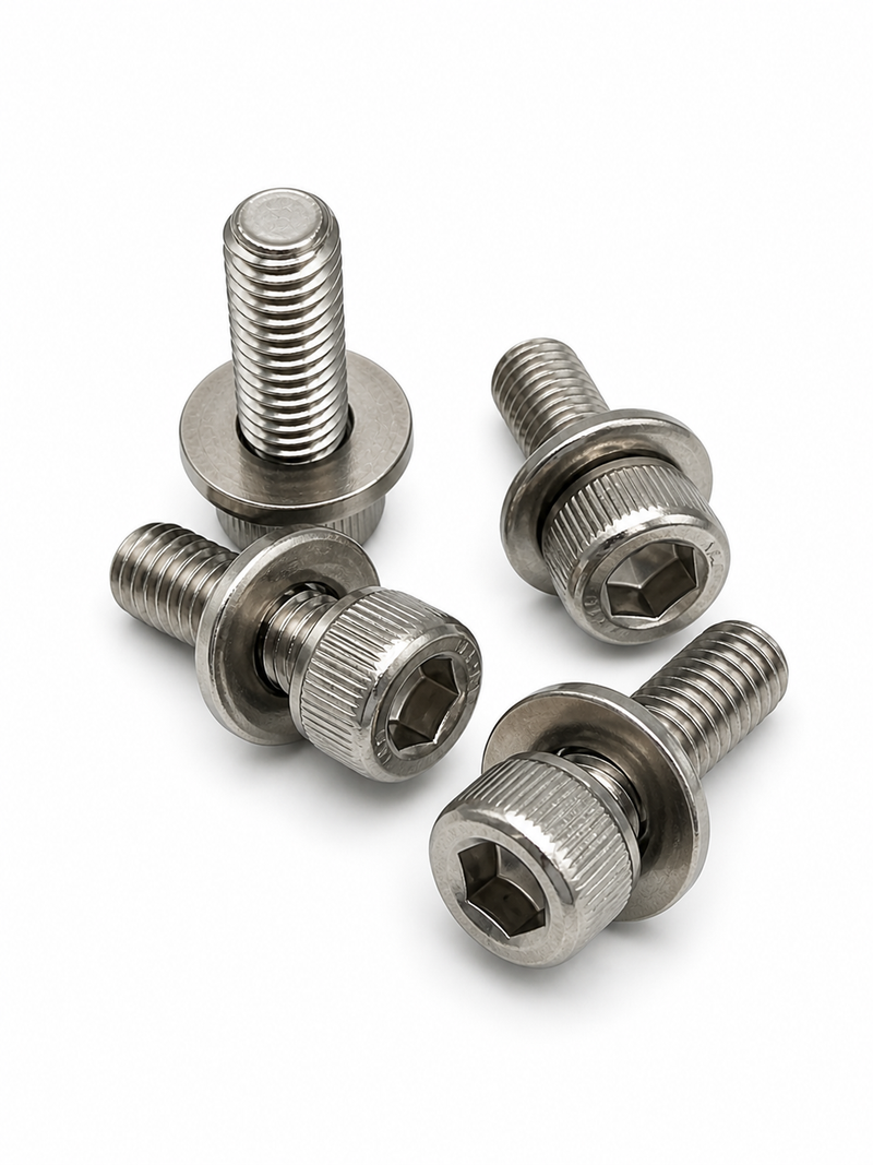 BC Racing Pillow Ball Camber Adjustable Top Mount Bolt & Washer Set - 4 Pieces