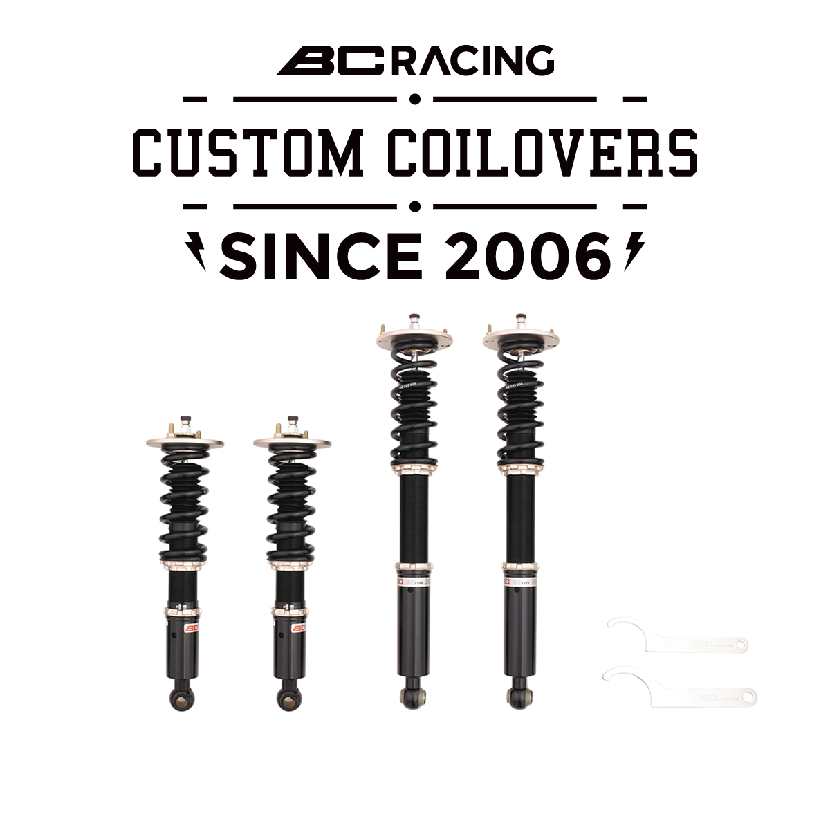 BC Racing Custom Coilover Kit BR-RS fits Lexus IS250/IS300/IS350/IS-F GSE20/GSE21/GSE22/USE20 06-13 & Toyota Mark X GRX133 09-19