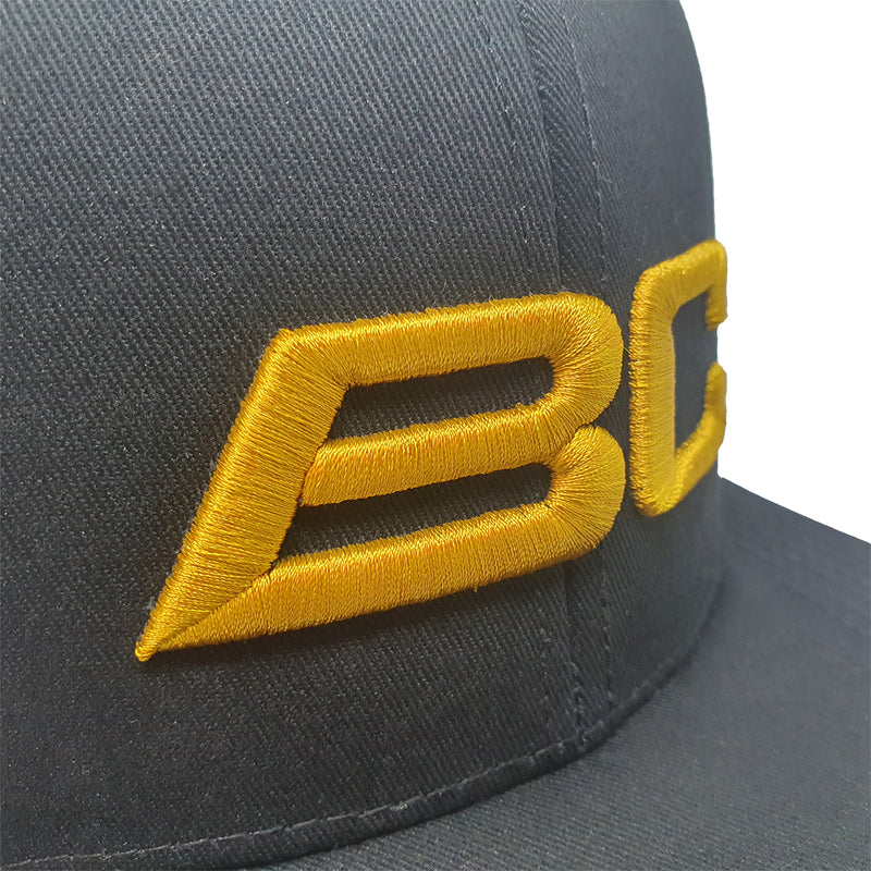 BC Racing Snapback Cap - Black / Gold Logo